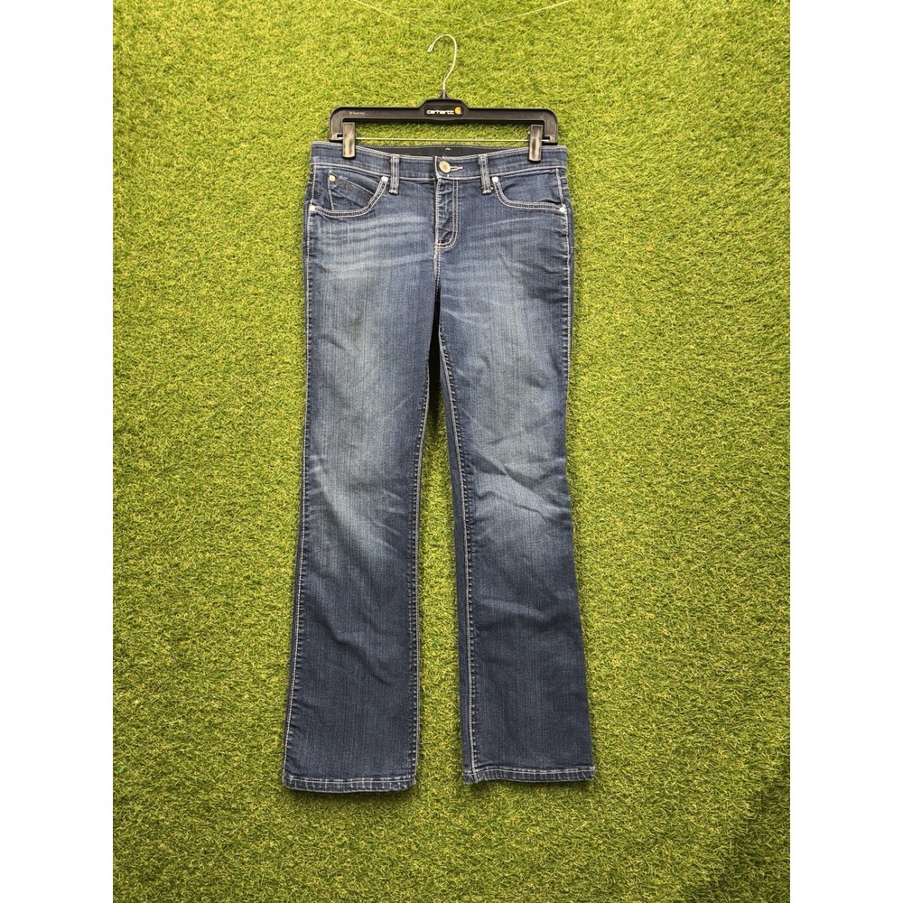 Wrangler Q Baby Jeans Womens 5/6 x 30 Blue Denim WRQ25DE Stretch Workwear